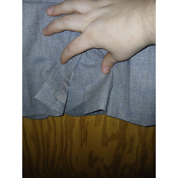 Talbots 2 Button Blazer Jacket Womens 12 Gray Wool Blend Fabric Woven In Italy - Picture 13 of 15